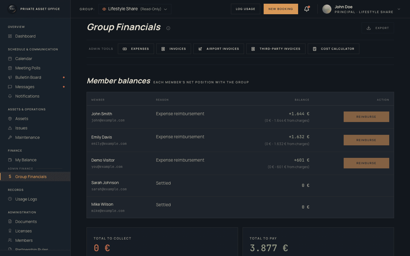 Geld, transparent — Dark